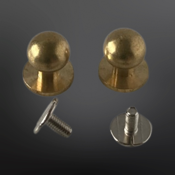 10mm Width Brass Flat Rivets and Studs for Handbags/screwed 