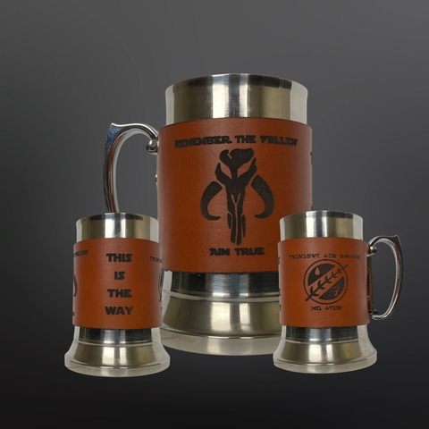 Leather Wrapped Tankards (Steins)